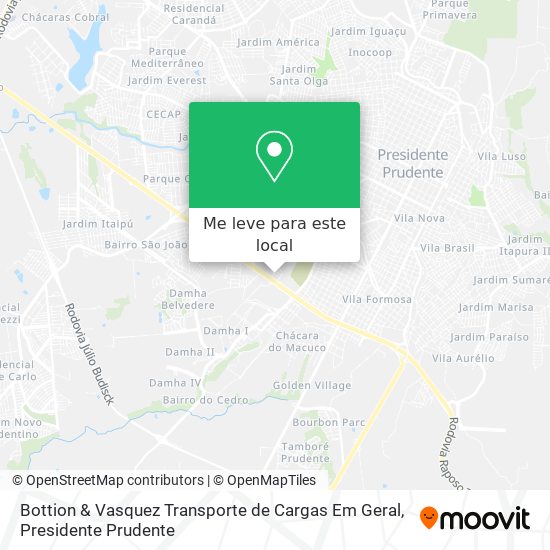 Bottion & Vasquez Transporte de Cargas Em Geral mapa