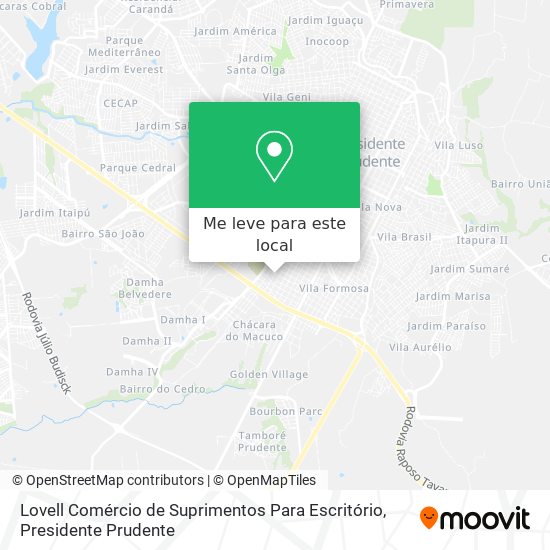 Lovell Comércio de Suprimentos Para Escritório mapa