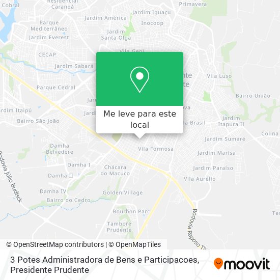 3 Potes Administradora de Bens e Participacoes mapa