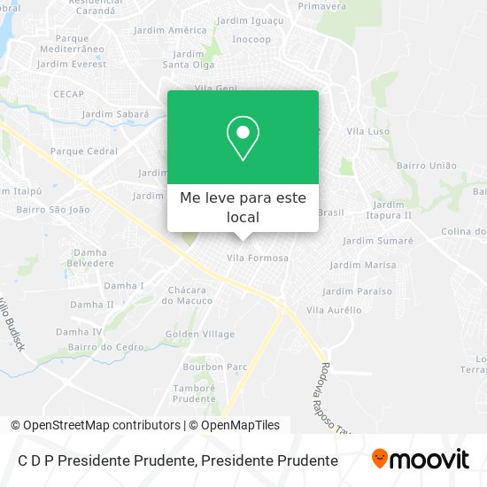 C D P Presidente Prudente mapa