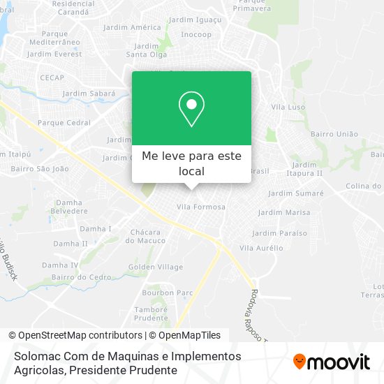 Solomac Com de Maquinas e Implementos Agricolas mapa