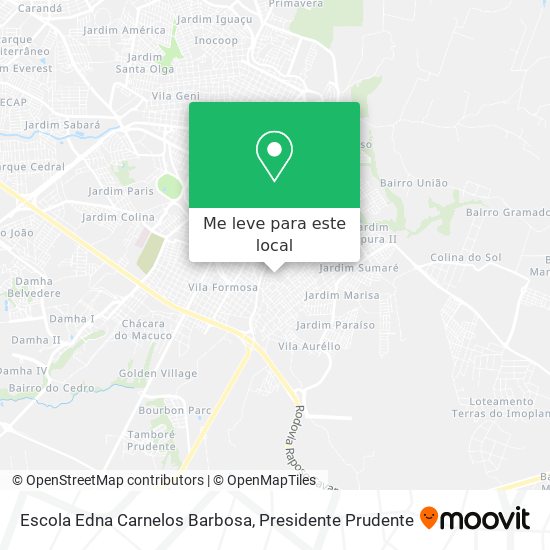 Escola Edna Carnelos Barbosa mapa