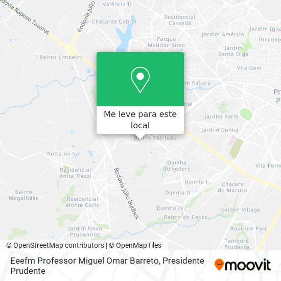 Eeefm Professor Miguel Omar Barreto mapa