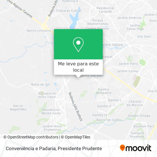 Conveniência e Padaria mapa