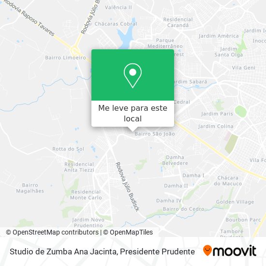 Studio de Zumba Ana Jacinta mapa