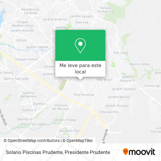 Solario Piscinas Prudente mapa