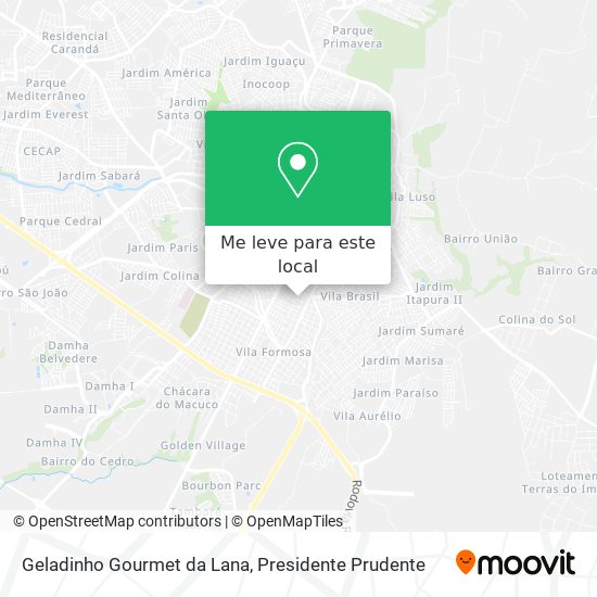 Geladinho Gourmet da Lana mapa