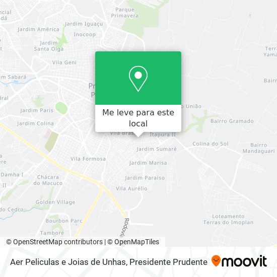 Aer Peliculas e Joias de Unhas mapa