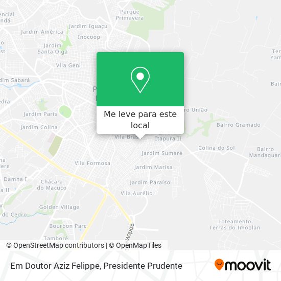 Em Doutor Aziz Felippe mapa