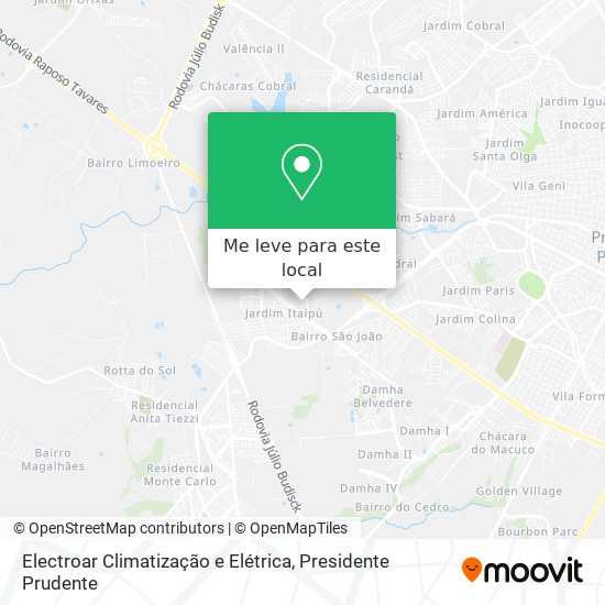 Electroar Climatização e Elétrica mapa