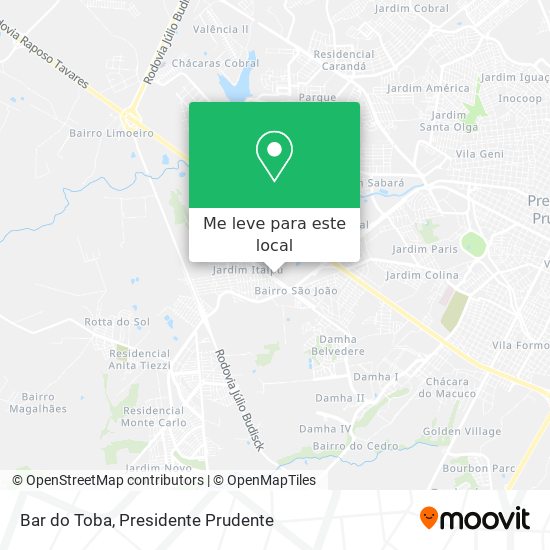 Bar do Toba mapa