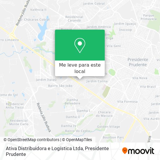 Ativa Distribuidora e Logística Ltda mapa