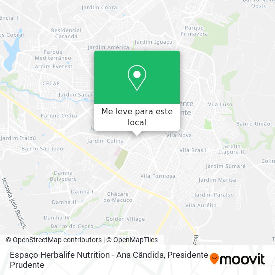 Espaço Herbalife Nutrition - Ana Cândida mapa