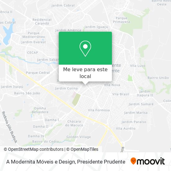 A Modernita Móveis e Design mapa