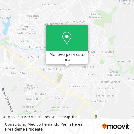 Consultório Médico Fernando Pierin Peres mapa