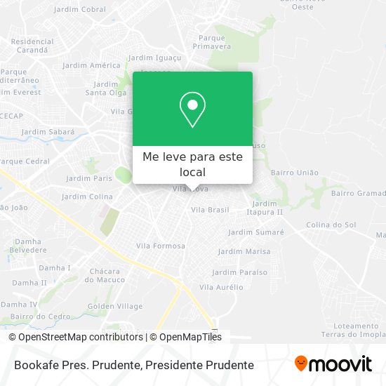 Bookafe Pres. Prudente mapa