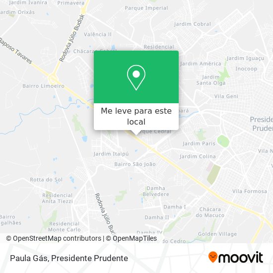 Paula Gás mapa