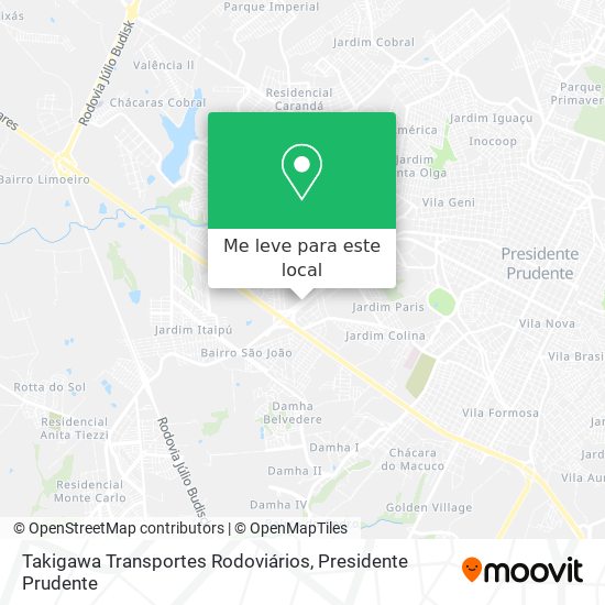 Takigawa Transportes Rodoviários mapa
