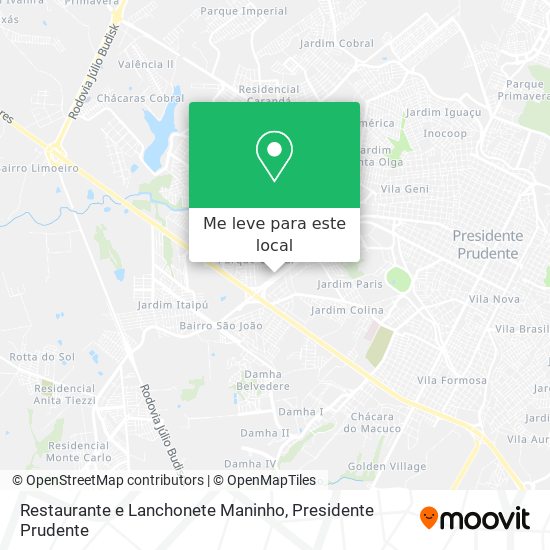 Restaurante e Lanchonete Maninho mapa
