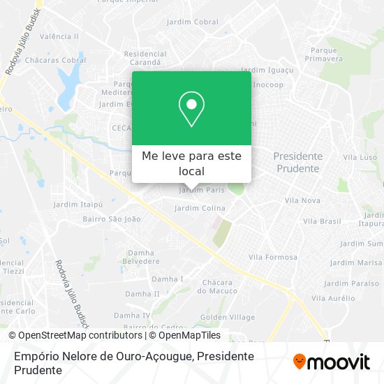 Empório Nelore de Ouro-Açougue mapa