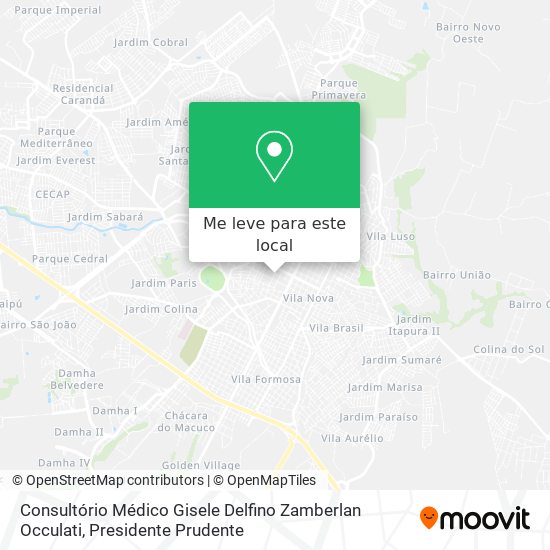 Consultório Médico Gisele Delfino Zamberlan Occulati mapa