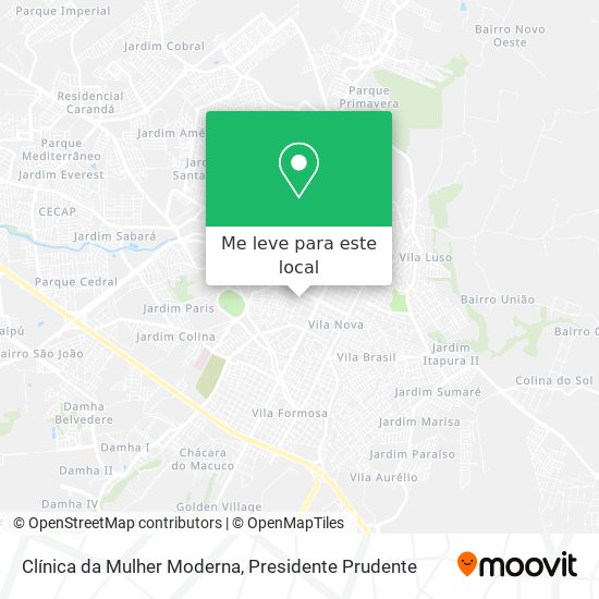 Clínica da Mulher Moderna mapa