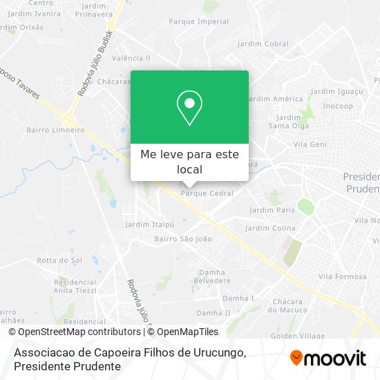 Associacao de Capoeira Filhos de Urucungo mapa