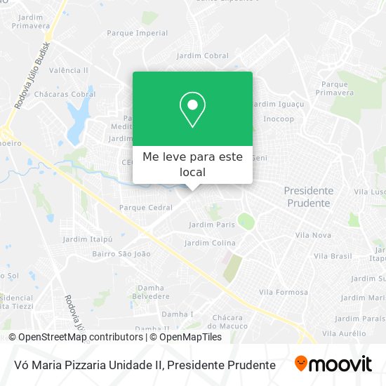 Vó Maria Pizzaria Unidade II mapa