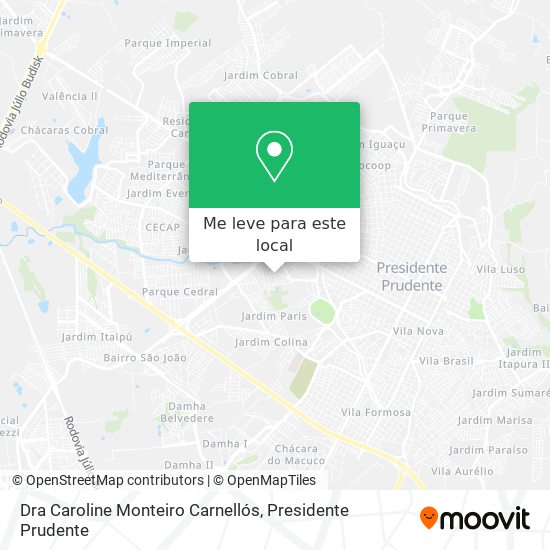 Dra Caroline Monteiro Carnellós mapa