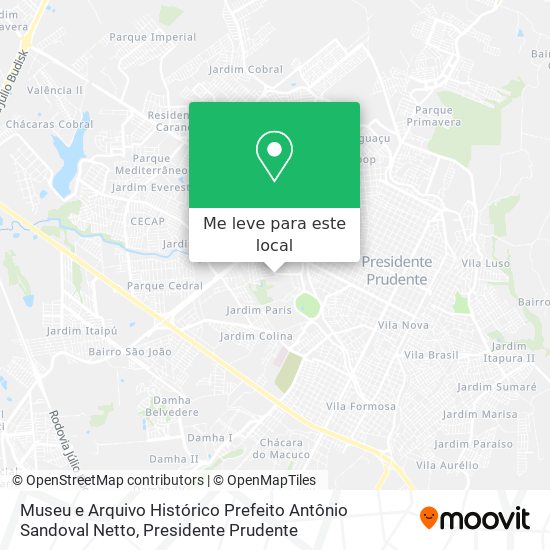 Museu e Arquivo Histórico Prefeito Antônio Sandoval Netto mapa