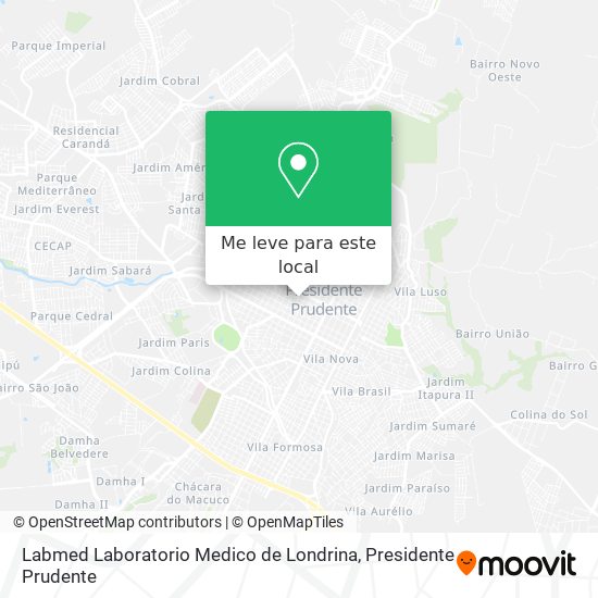 Labmed Laboratorio Medico de Londrina mapa