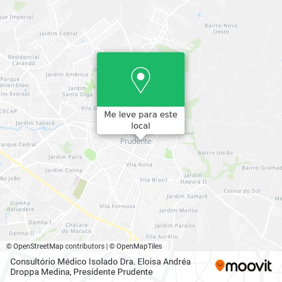 Consultório Médico Isolado Dra. Eloisa Andréa Droppa Medina mapa
