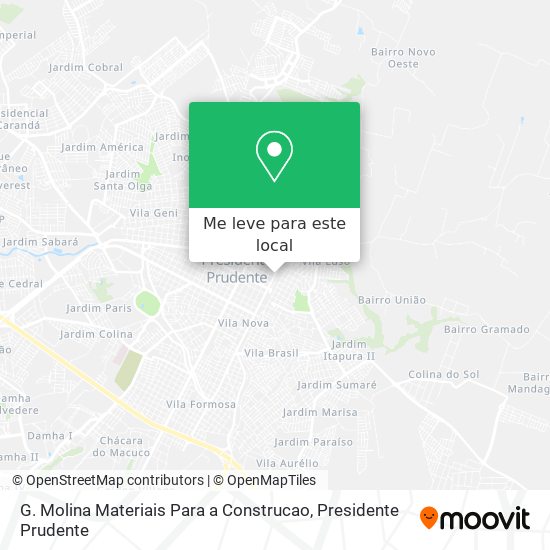 G. Molina Materiais Para a Construcao mapa