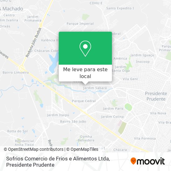 Sofrios Comercio de Frios e Alimentos Ltda mapa