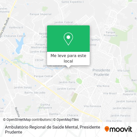 Ambulatório Regional de Saúde Mental mapa