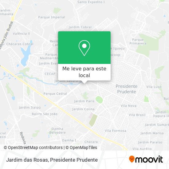 Jardim das Rosas mapa