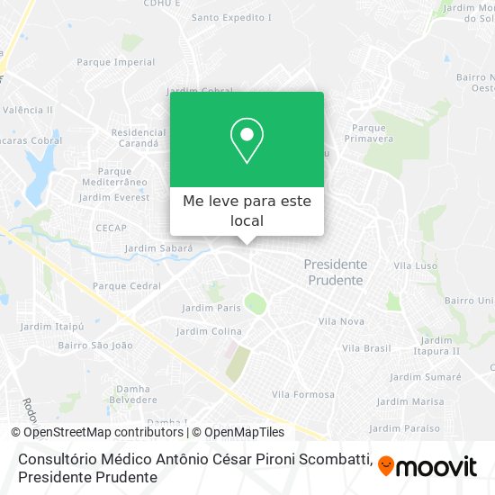 Consultório Médico Antônio César Pironi Scombatti mapa