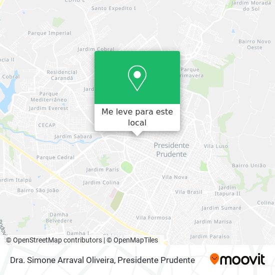 Dra. Simone Arraval Oliveira mapa