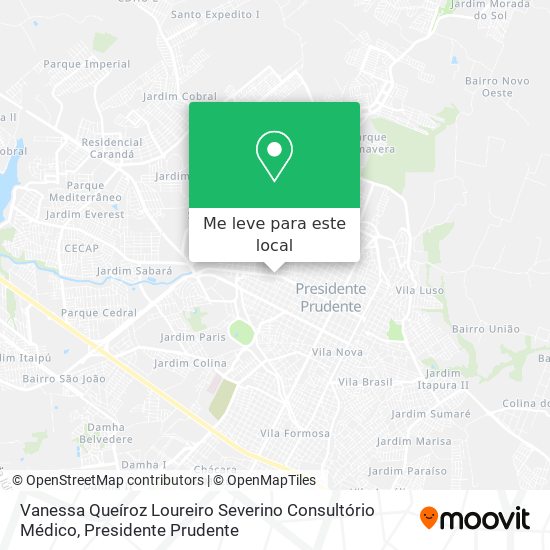 Vanessa Queíroz Loureiro Severino Consultório Médico mapa