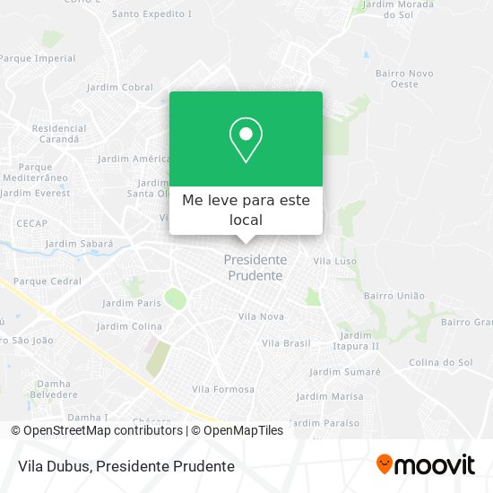 Vila Dubus mapa
