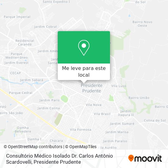 Consultório Médico Isolado Dr. Carlos Antônio Scardovelli mapa