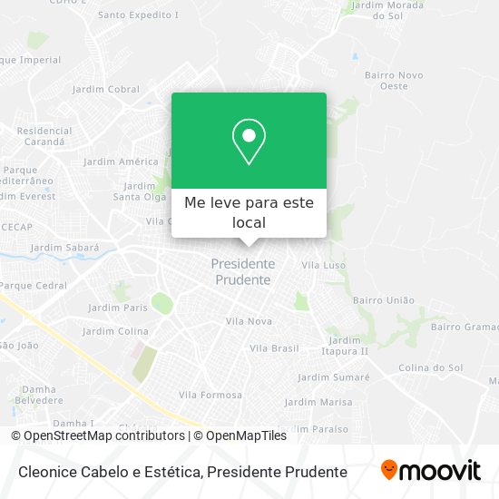 Cleonice Cabelo e Estética mapa