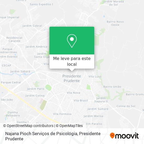 Najana Pioch Serviços de Psicológia mapa