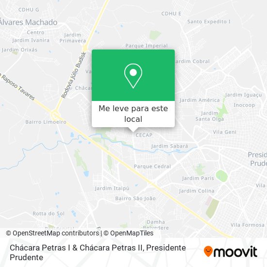 Chácara Petras I & Chácara Petras II mapa