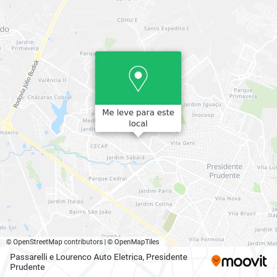 Passarelli e Lourenco Auto Eletrica mapa