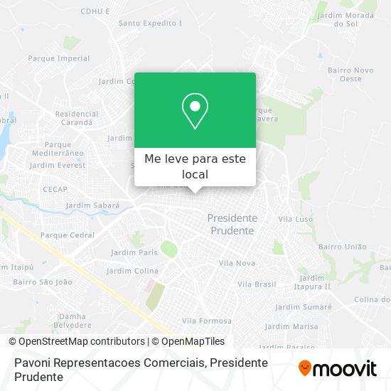 Pavoni Representacoes Comerciais mapa