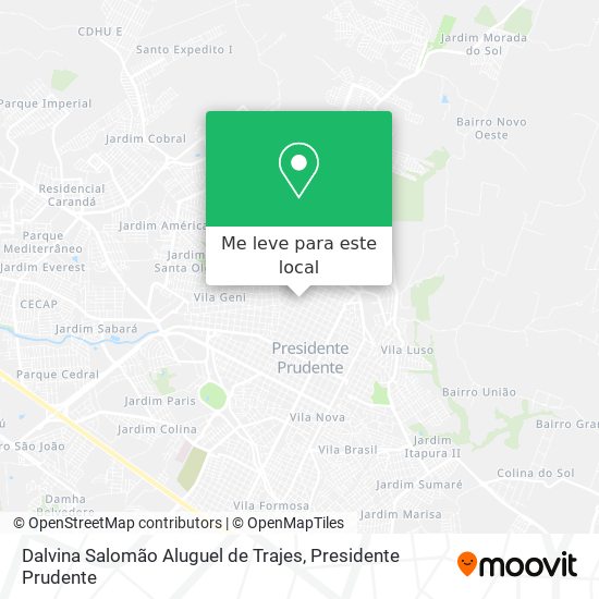 Dalvina Salomão Aluguel de Trajes mapa