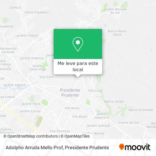 Adolpho Arruda Mello Prof mapa