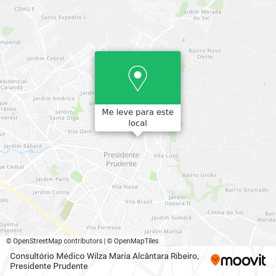 Consultório Médico Wilza Maria Alcântara Ribeiro mapa