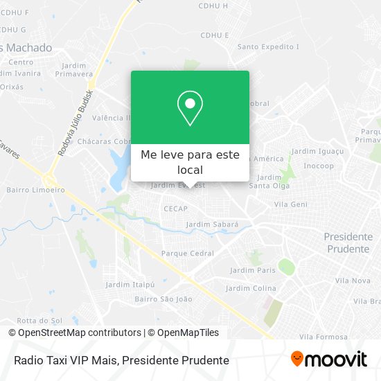 Radio Taxi VIP Mais mapa